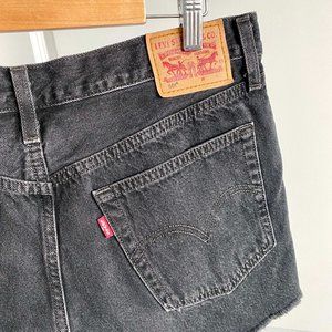 Levi's black denim shorts